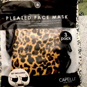 Pack of 3 mask 1 cheetah/Leopard, and 2 black New